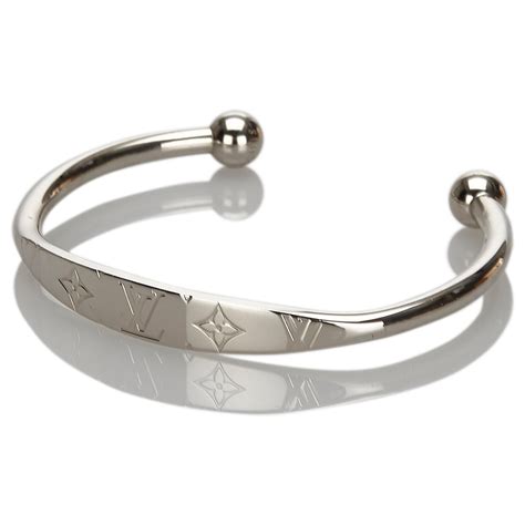 louis vuitton silver bangle.